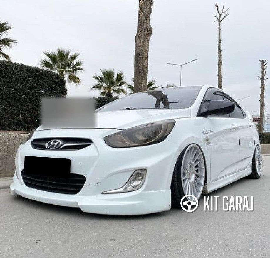 Hyundai Accent Blue 2011-2019 Uyumlu Ön Ek Plastik Koruyucu Dayanıklı & Koruyucu Boyasız