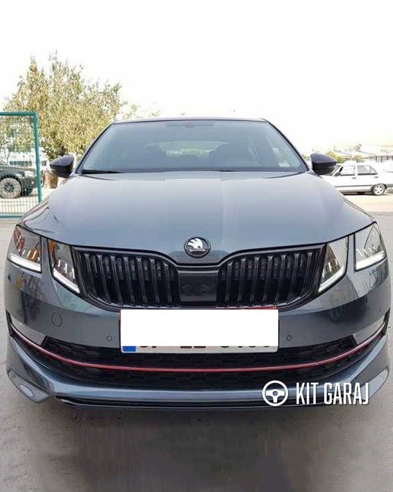 Skoda Octavia 3 Abt Ön Ek Karlık Abs Plastik Mat Siyah 2018 2019 2020 Makyajlı Kasa