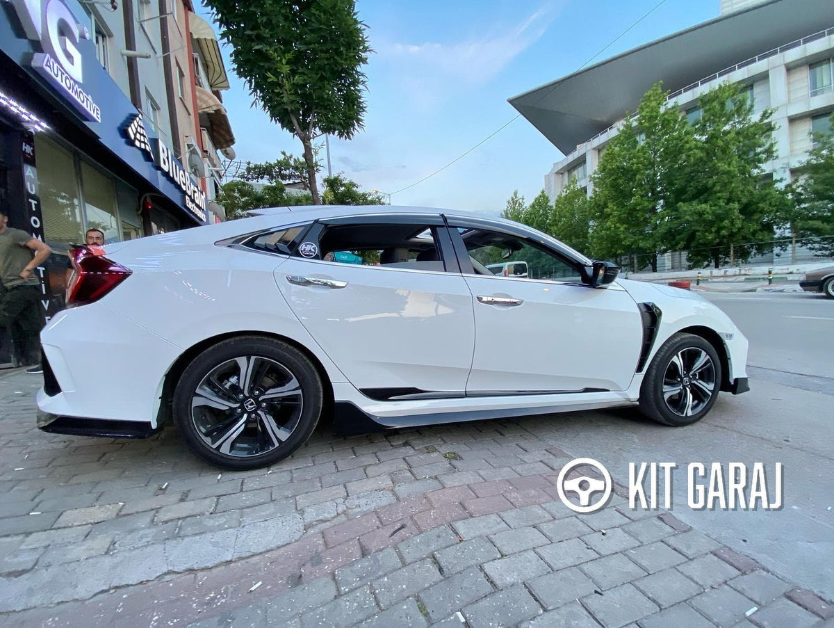 Honda Civic Fc5 2016-2021 Uyumlu Boyasız Plastik Typer Marşpiyel Takımı
