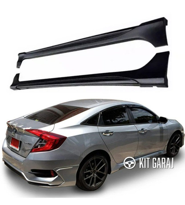 Honda Civic Fc5 2016-2021 Boyasız Plastik Sağ-Sol Takım Turbo Marşpiyel
