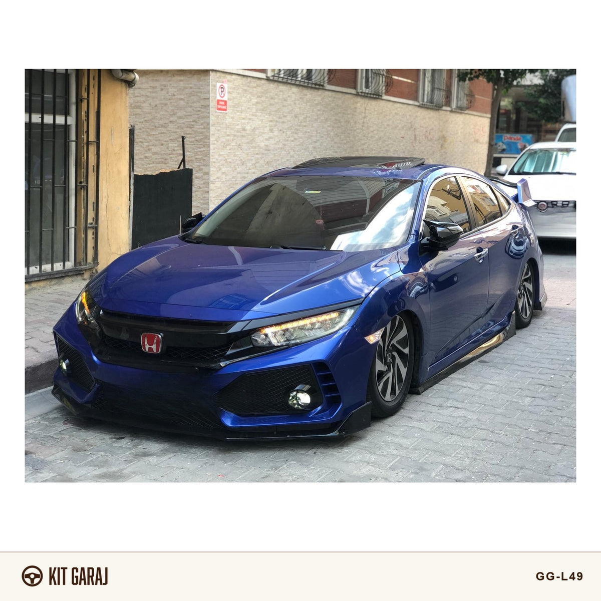 Honda Civic FC5 2016-2021 Turbo Uyumlu Piano Black Ön Lip (Plastik) Boyalı