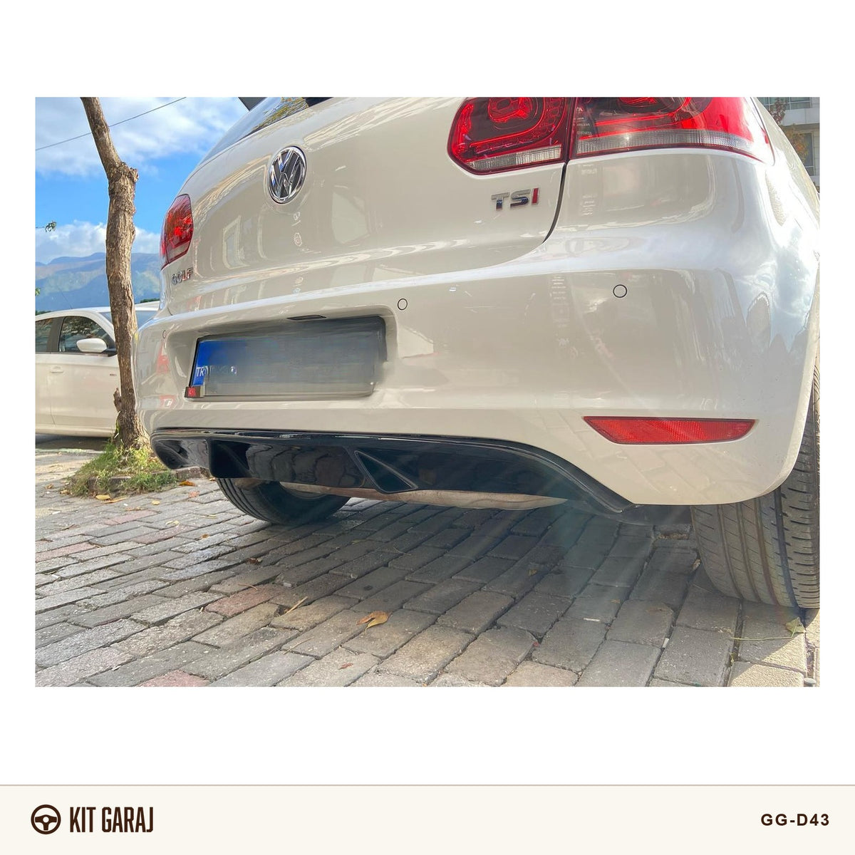 Volkswagen Golf 2009-2012 Parlak Siyah Difüzör (Plastik) Boyalı