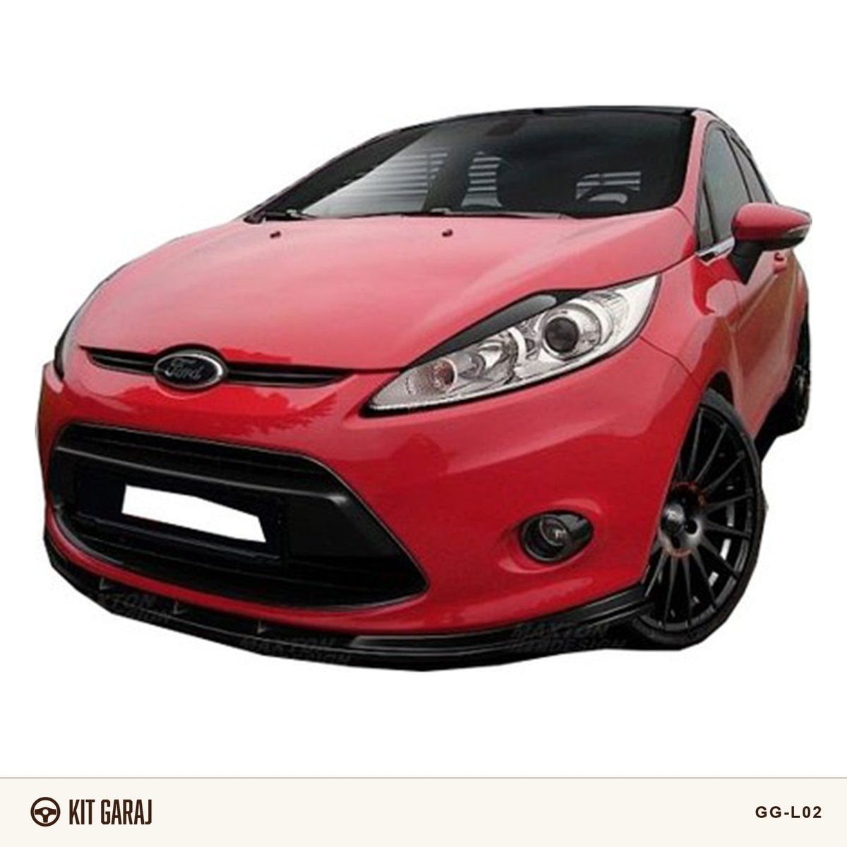 Ford Fiesta Makyajsız Piano Black Ön Lip (Plastik) Boyalı