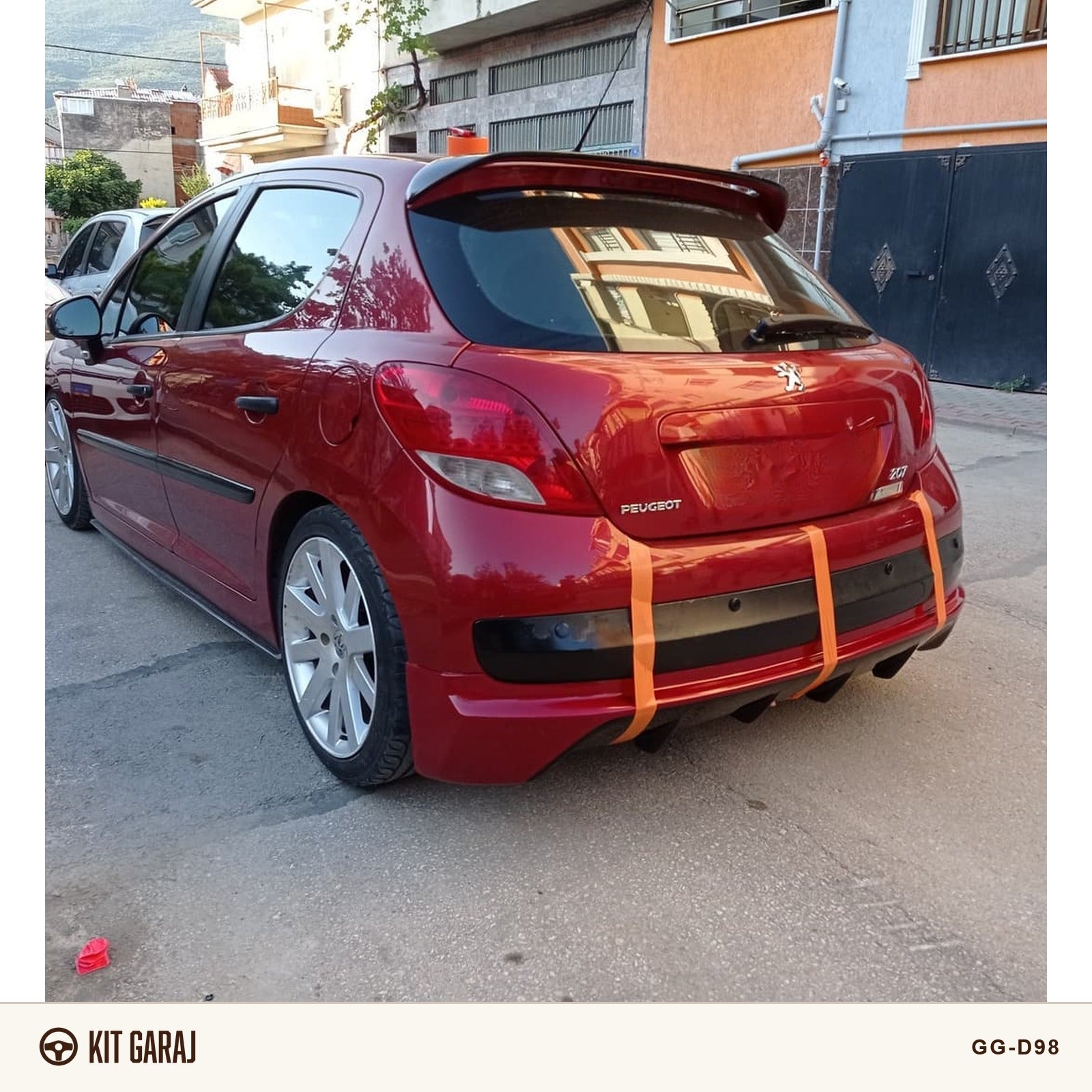 Peugeot 207 Piano Black Arka Ek (Plastik) Boyalı