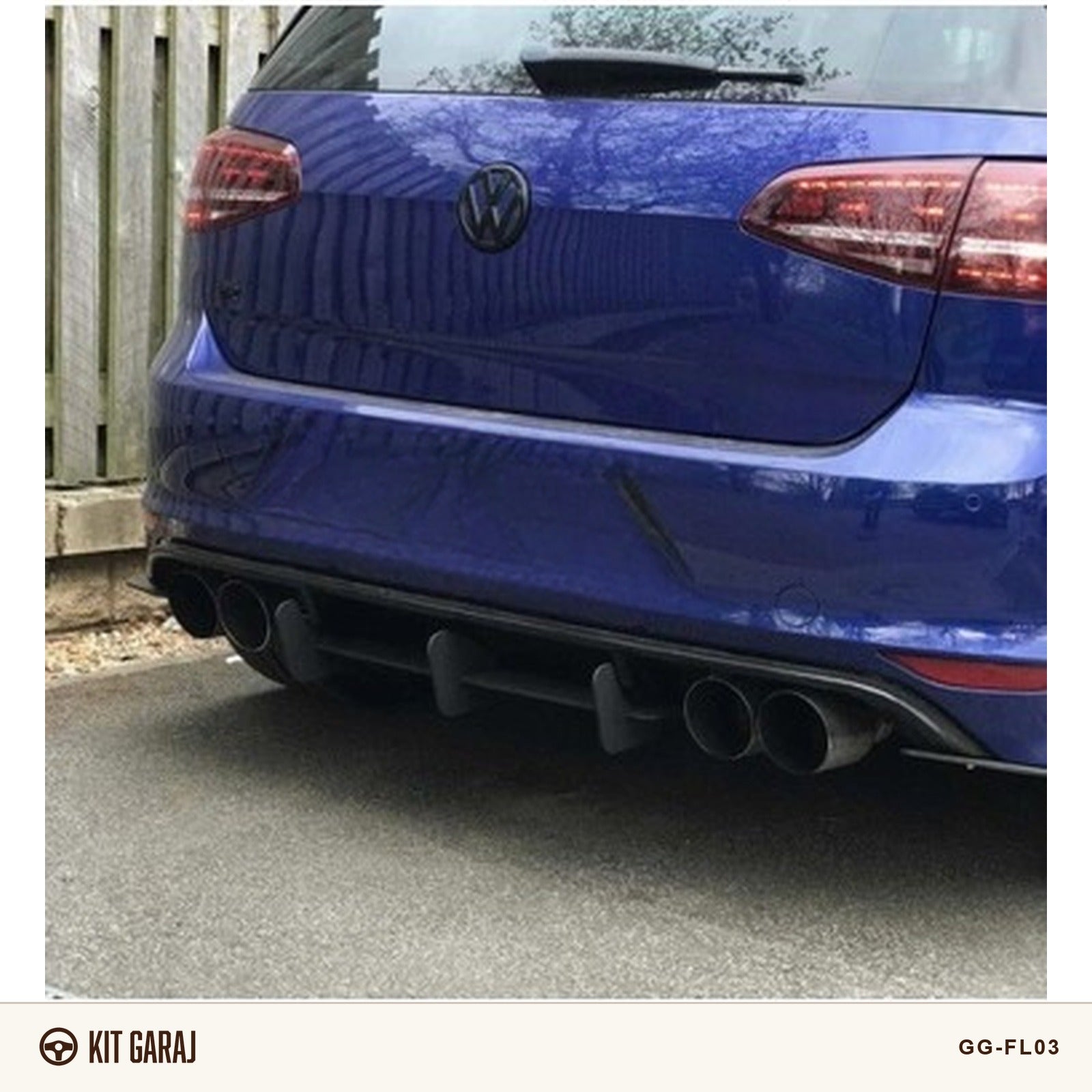 Volkswagen Golf Mk7 2012-2019 Parlak Siyah Flap (Plastik) Boyalı