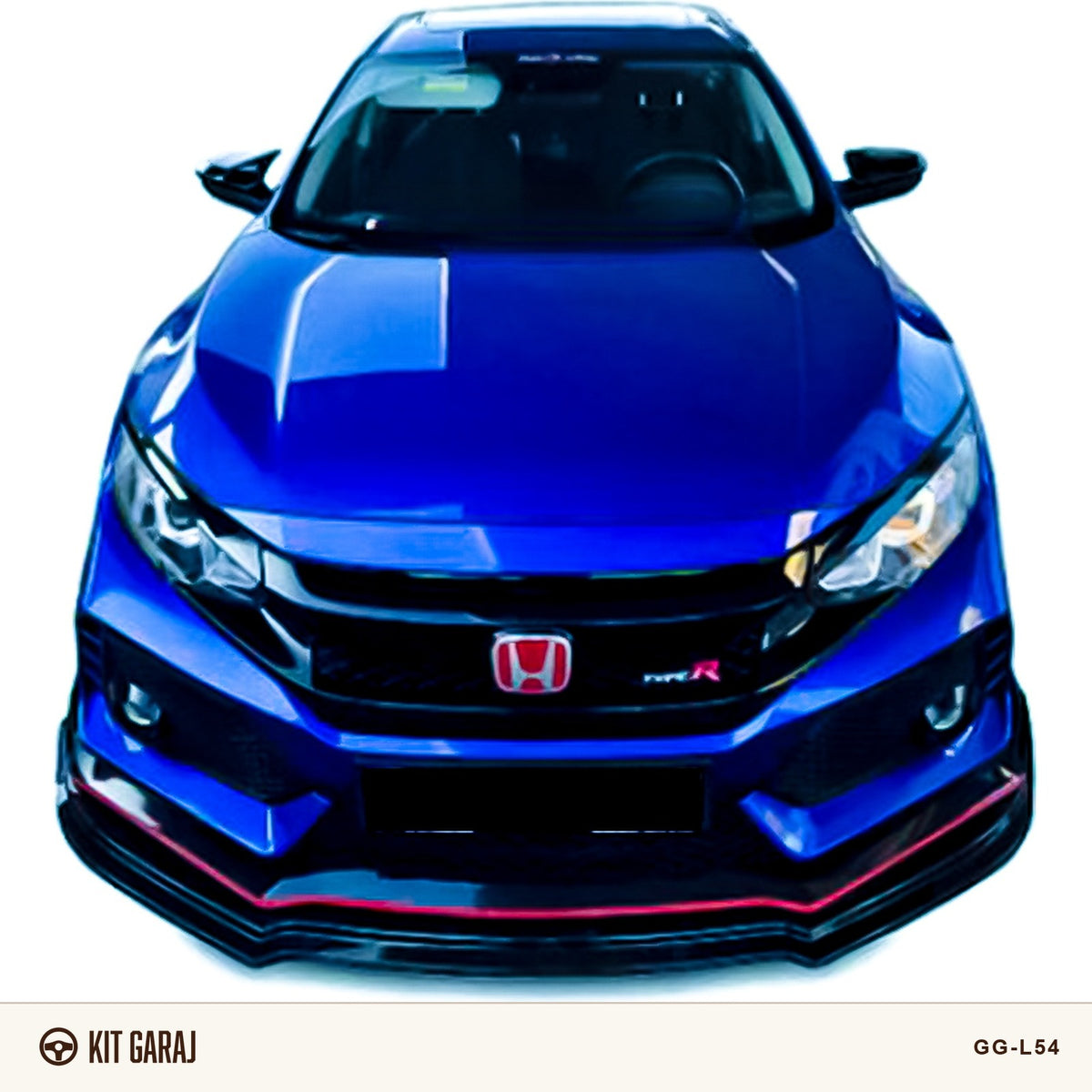 Honda Civic FC5 2016-2021 Piano Black Ön Lip (Plastik) Boyalı