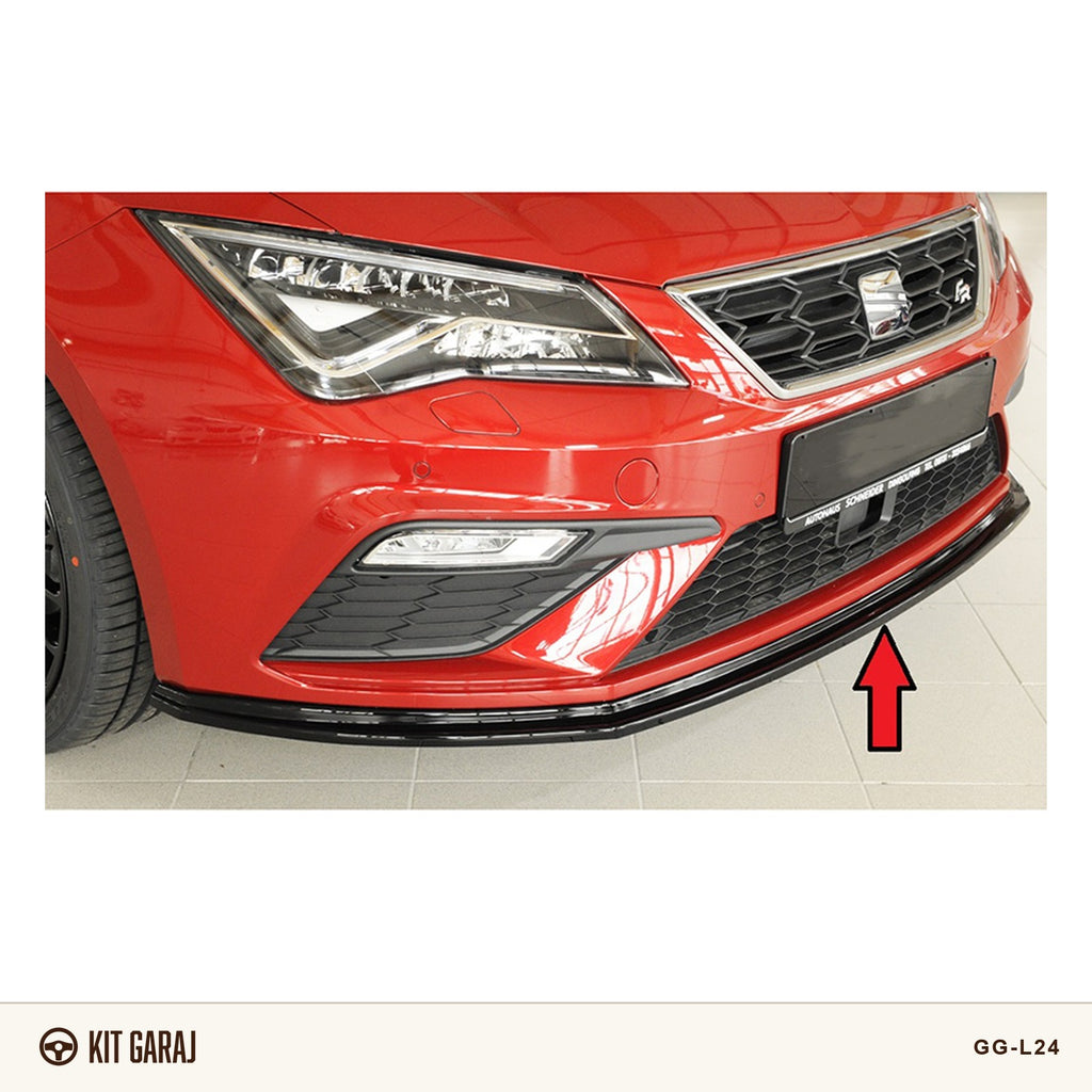 Seat Leon Mk3 2013-2020 Rieger FR Ön Lip (Plastik) Boyasız