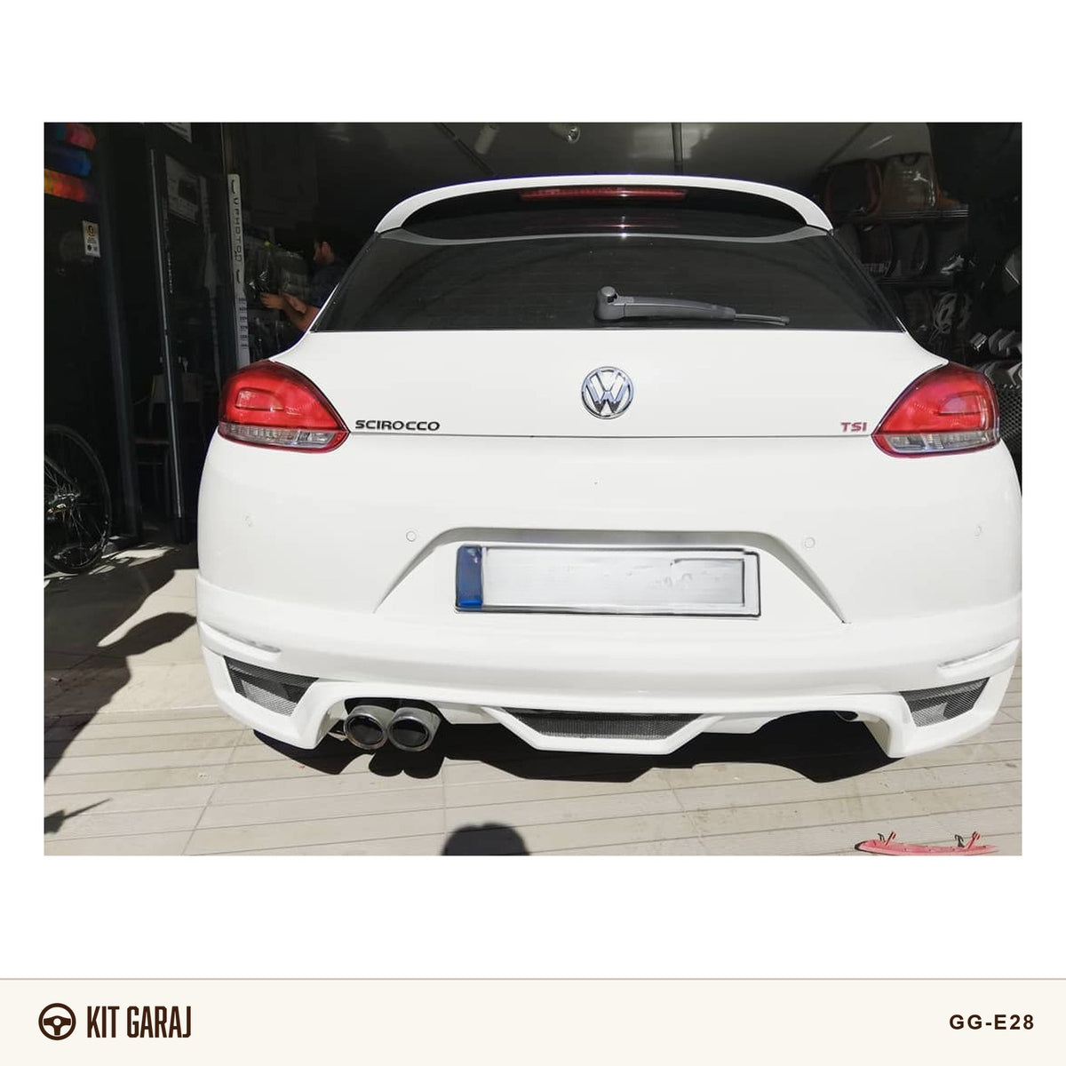Volkswagen Scirocco Makyajsız Rieger Arka Ek (Plastik) Boyasız