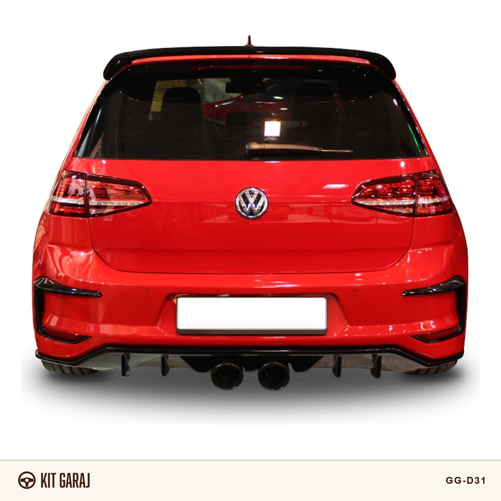 Volkswagen Golf 7 R400 Piano Black Difüzör (Plastik) Boyalı