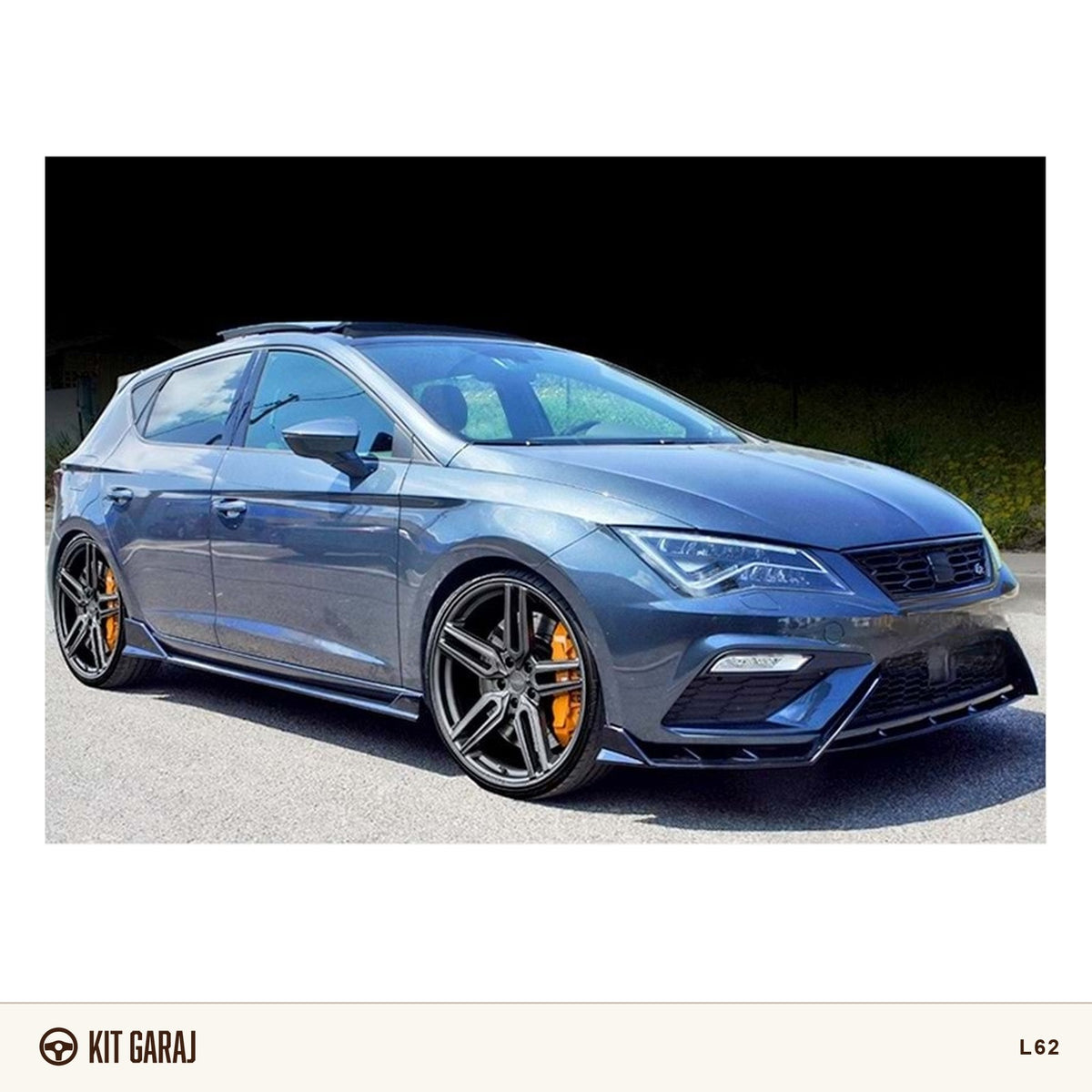 Seat Leon Mk3.5 2017-2022 Piano Black Ön Lip (Plastik) Boyalı