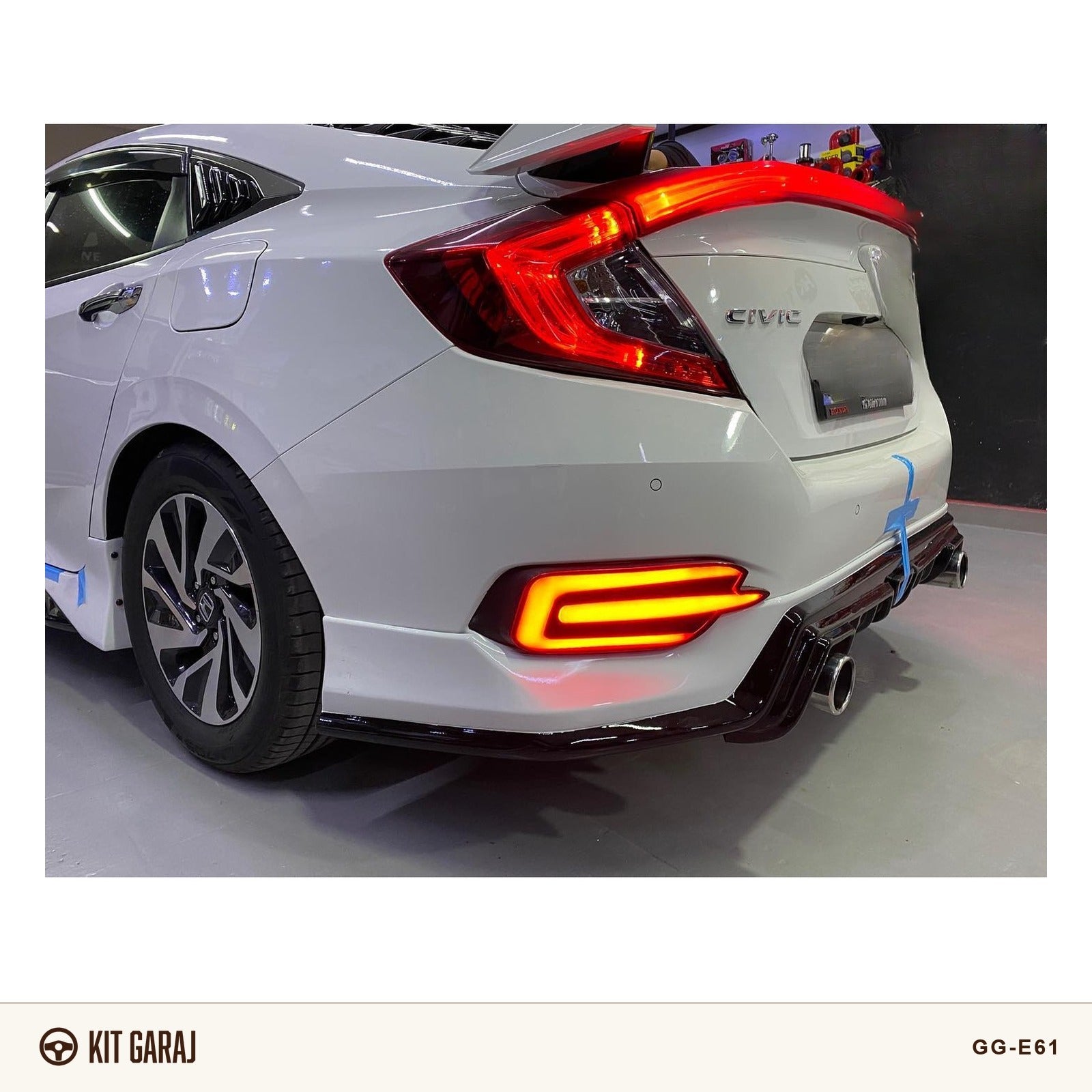 Honda Civic FC5 2016-2021 Mugen Arka Ek (Plastik) Boyasız