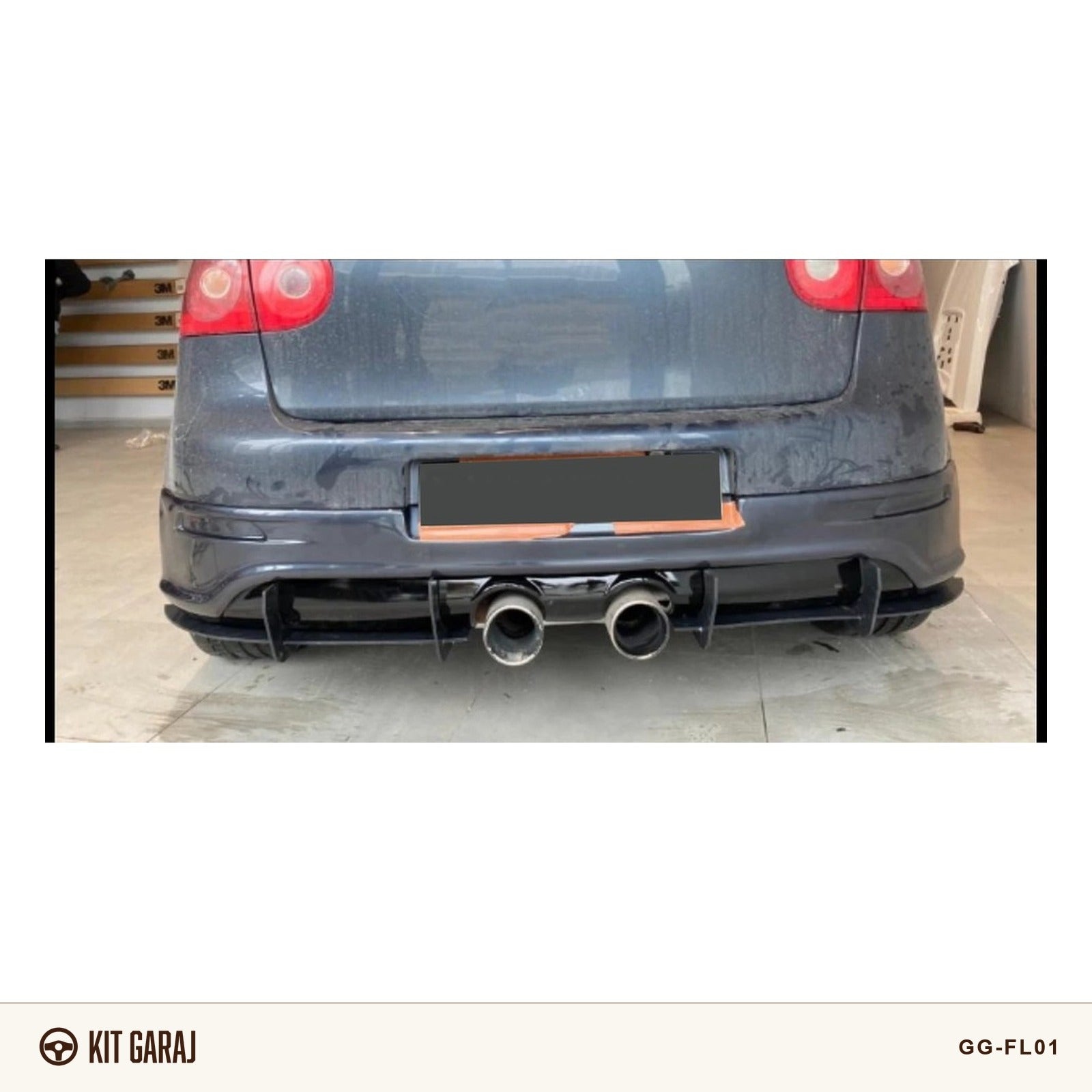 Volkswagen Golf Mk5 2003-2008 Parlak Siyah Flap (Plastik) Boyalı
