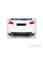 Peugeot 308 Uyumlu Race Difüzör Piano Black + Egzoz Ucu Kromlar 2013+