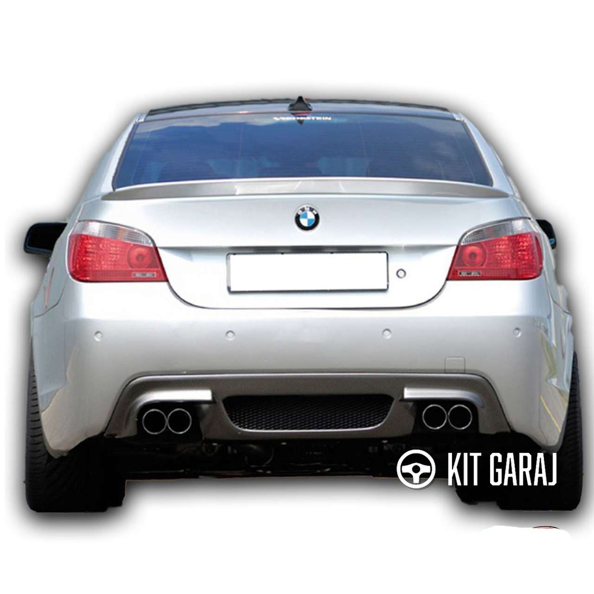 BMW E60 Difüzör M5 Rieger Parlak Siyah Plastik 2003-2009 Uyumlu