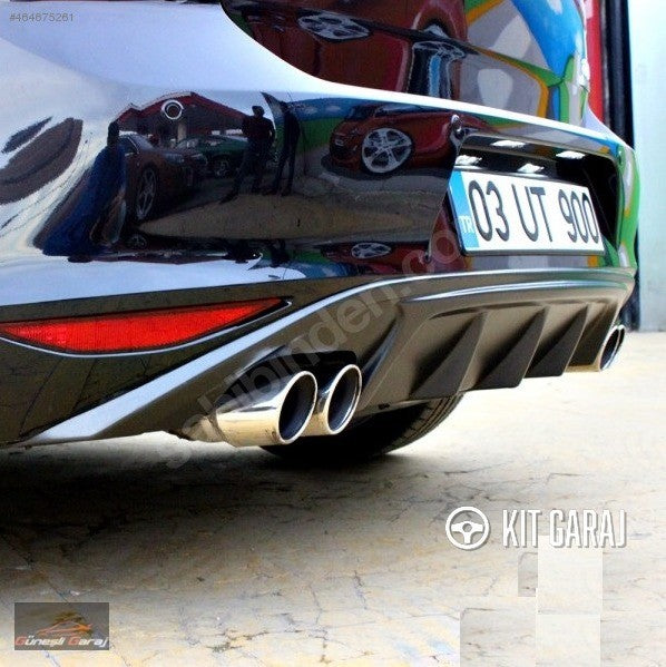 Volkswagen Golf 7 2012-2017 Parlak Siyah Plastik Style Düz Difüzör