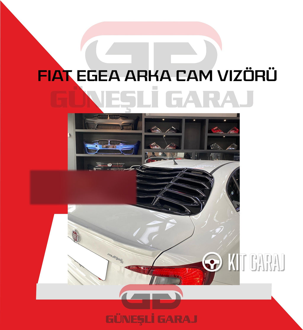 Fiat Egea Sedan 2015-2025 Uyumlu Parlak Siyah Plastik Arka Cam Vizörü