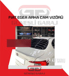 Fiat Egea Sedan 2015-2025 Uyumlu Parlak Siyah Plastik Arka Cam Vizörü