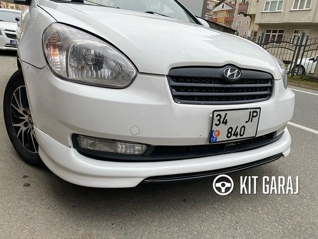 Hyundai Accent Era Custom Ön Ek Boyasız Plastik Mat Siyah