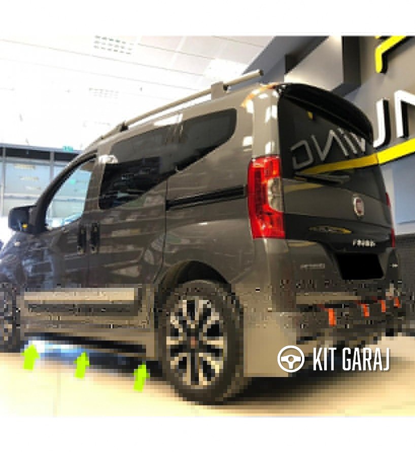 Fiat Fiorino Yan Marşpiyel Seti Plastik 2 Adet Mat Siyah