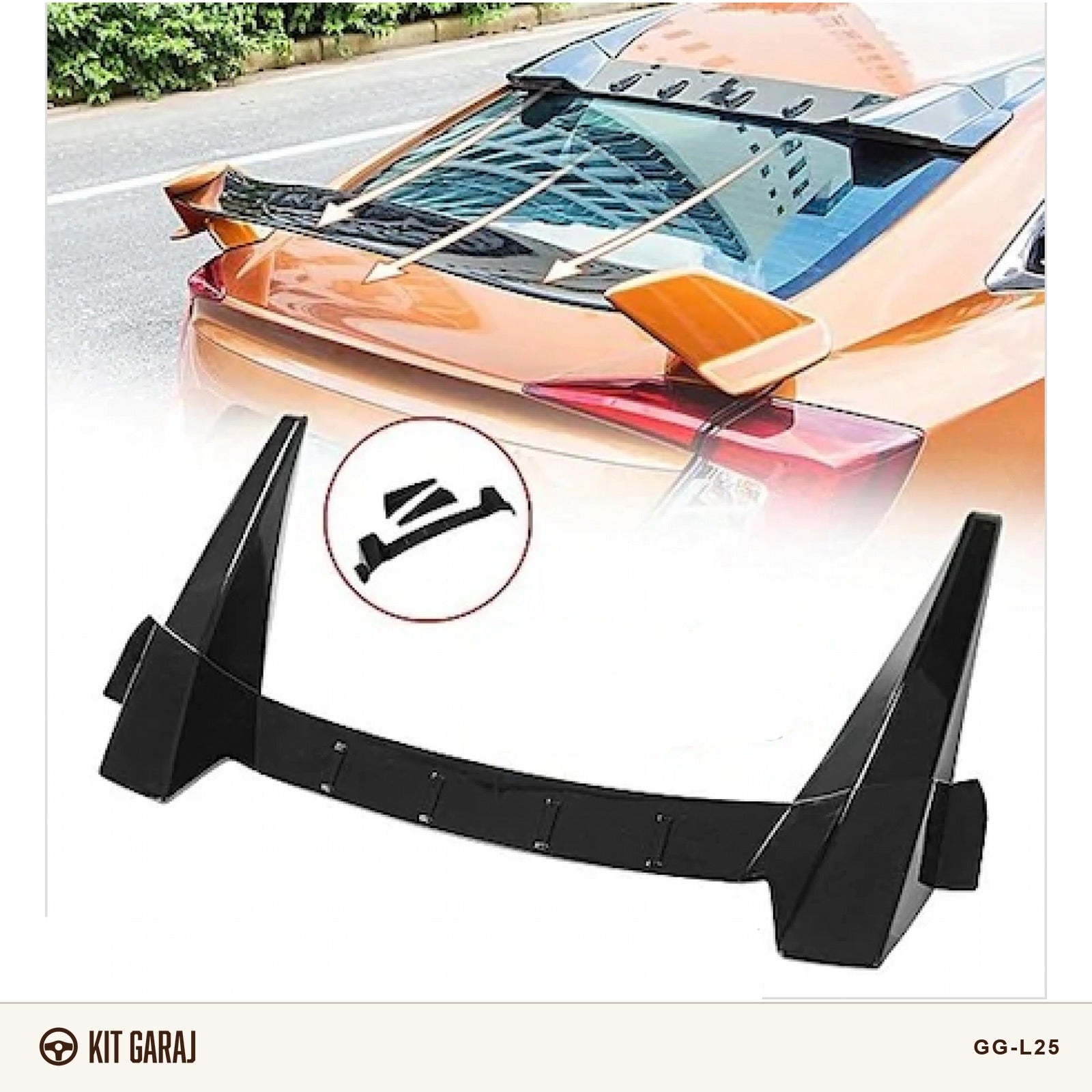 Honda Civic FC5 2016-2021 Piano Black Tavan Spoiler (Plastik) Boyalı