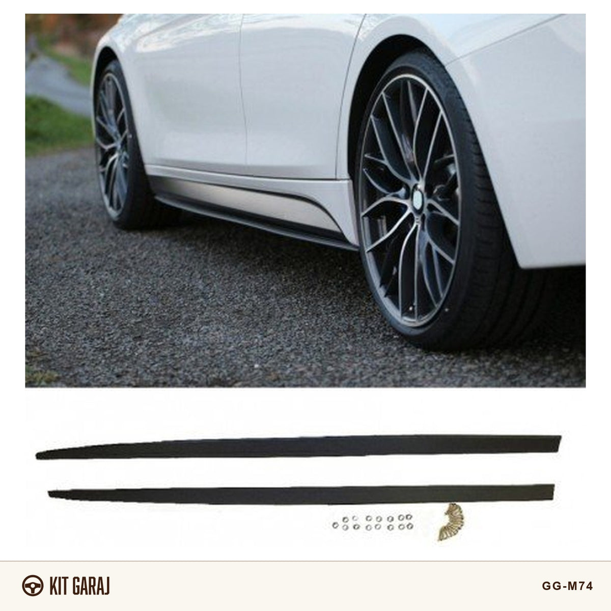 BMW F10 Piano Black Yan Marşpiyel (Plastik) Boyalı