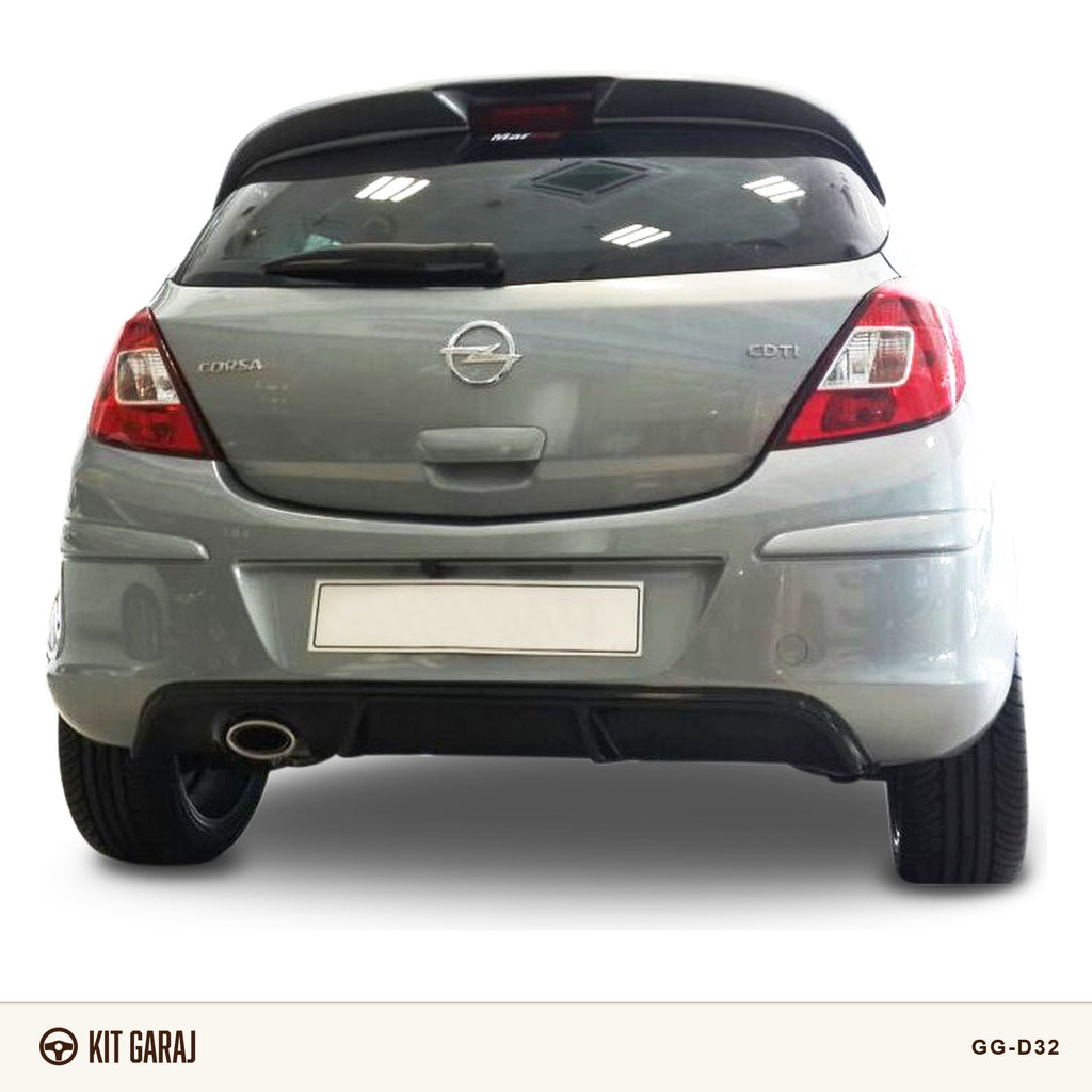 Opel Corsa D Egzoz Çıkışlı Piano Black Difüzör (Plastik) Boyalı