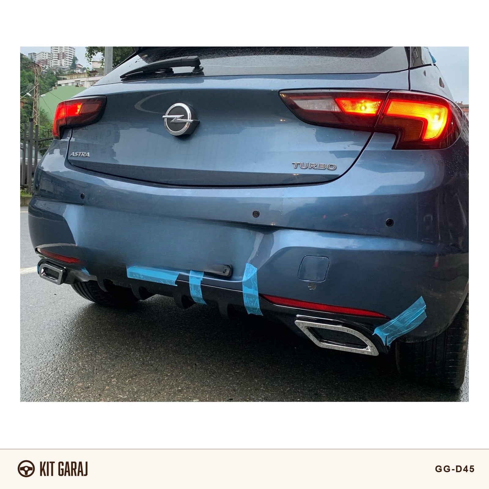 Opel Astra K 2015-2021 Egzoz Görünümlü Piano Black Difüzör (Plastik) Boyalı
