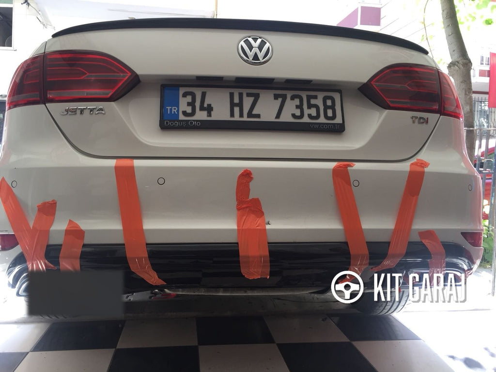 Volkswagen Jetta Makyajsız Egzoz Görünüm Difüzör (Plastik)
