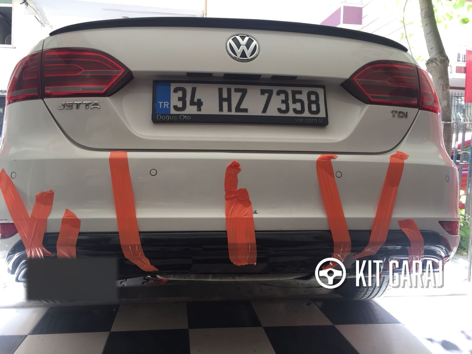 Volkswagen Jetta Makyajsız Egzoz Görünüm Difüzör (Plastik)