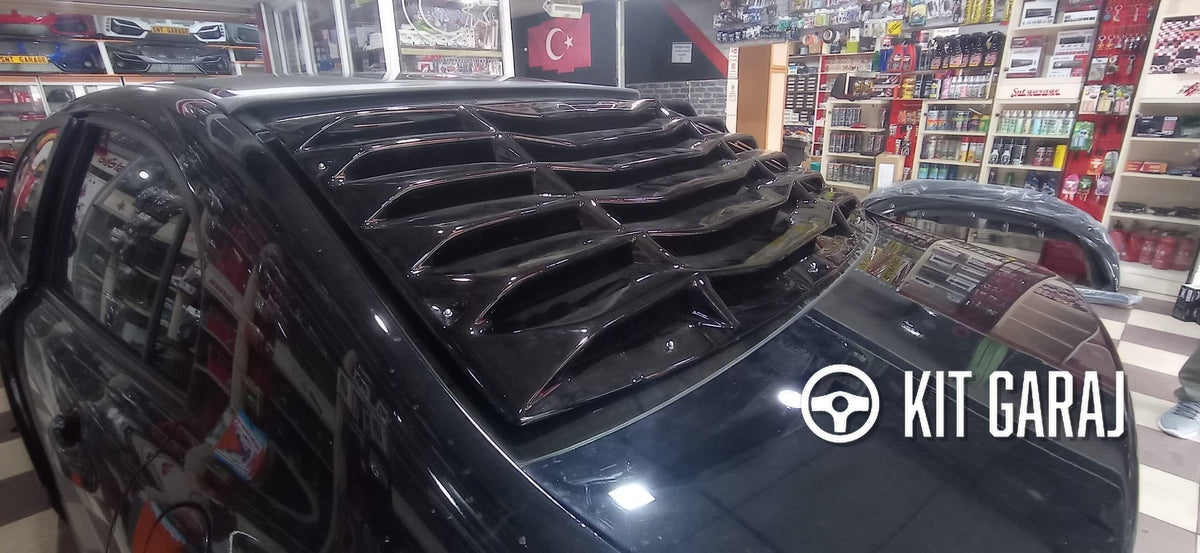 Honda Civic Fb7 2012-2016 Parlak Siyah Plastik Arka Cam Vizörü
