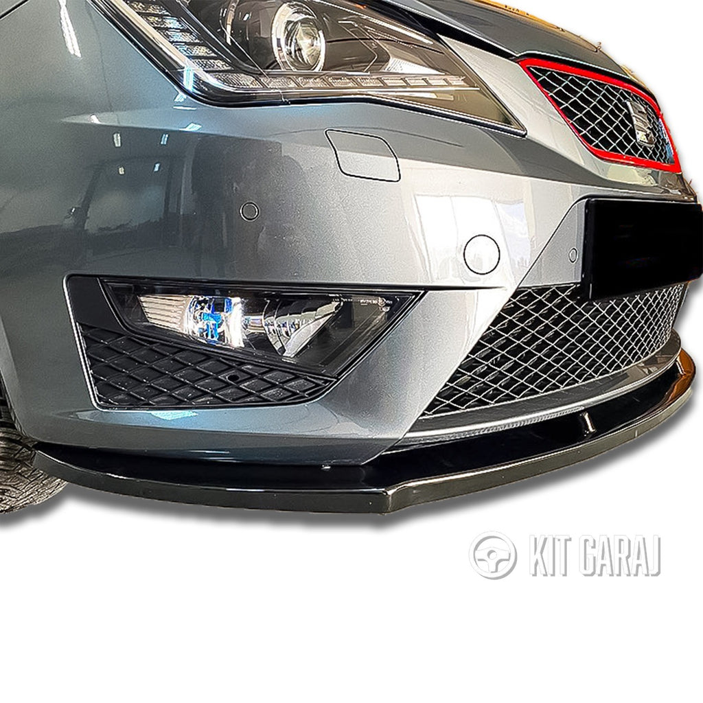 Seat Ibiza 2008-2017 Cupra Piano Black Parlak Siyah Ön Lip (Plastik) Boyalı