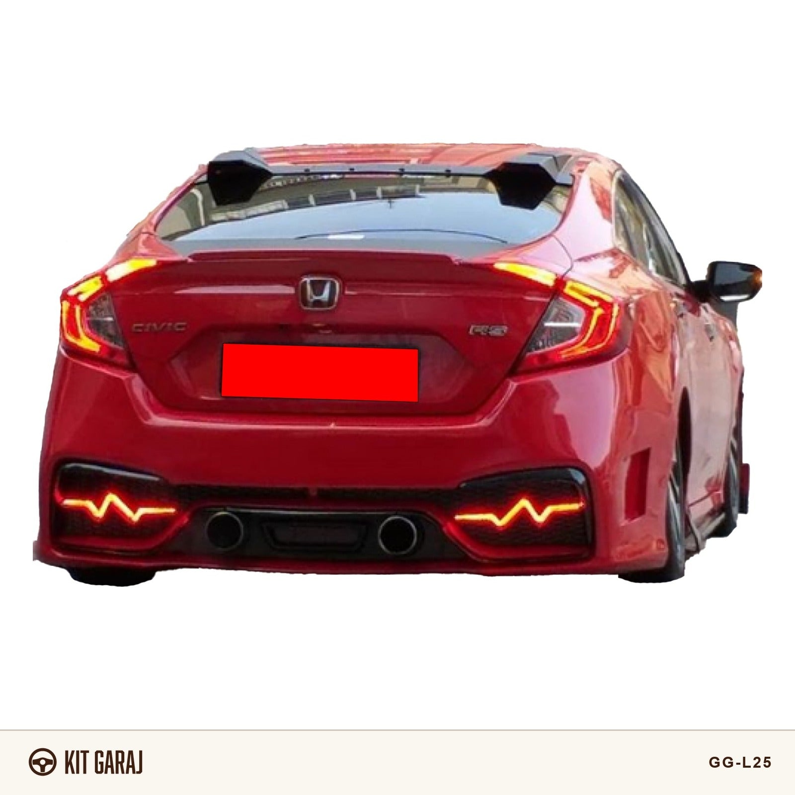 Honda Civic FC5 2016-2021 Piano Black Tavan Spoiler (Plastik) Boyalı