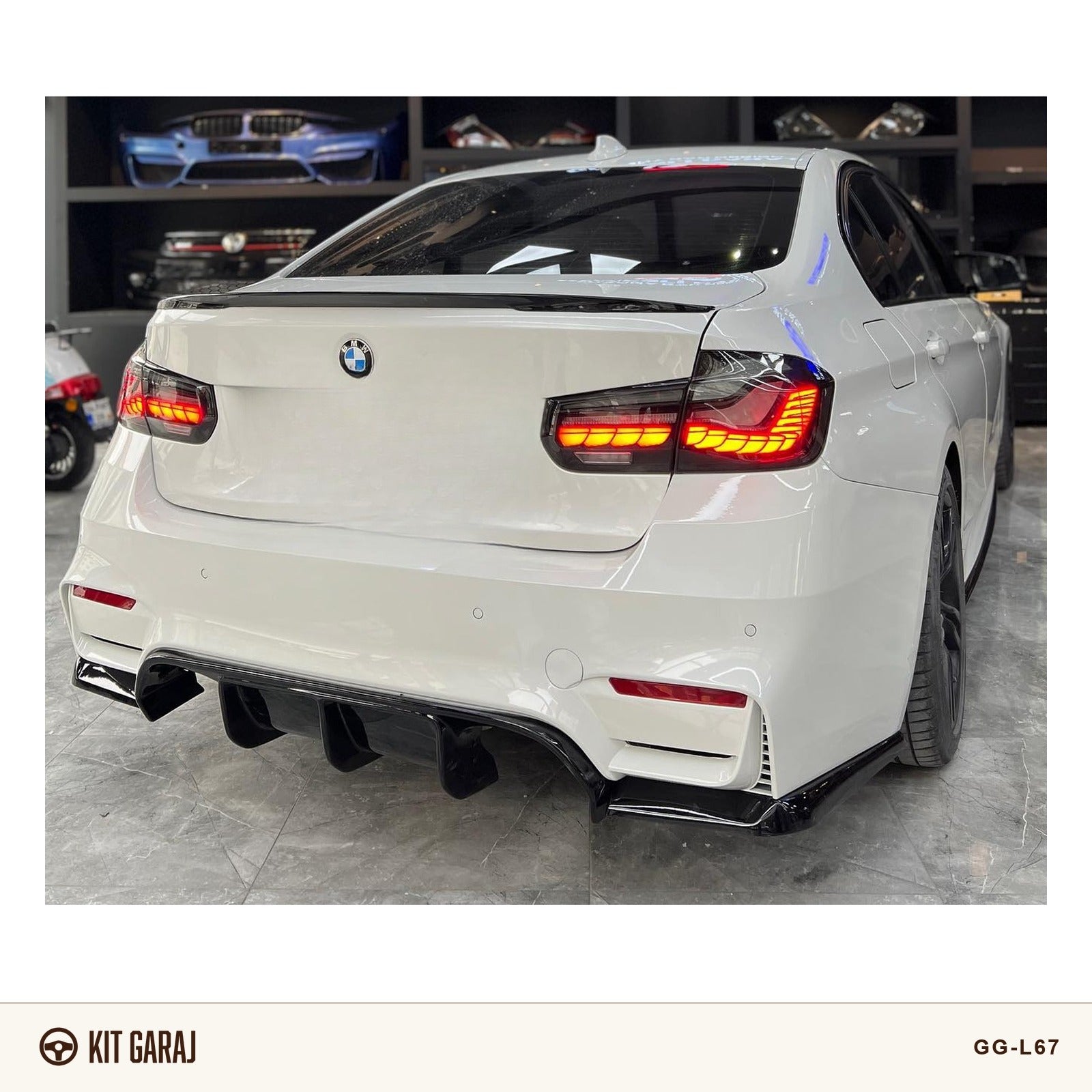 Bmw F30 - F80 M3 2012-2018 Vorsteiner Set 3 Parça Difüzör (PLASTİK)