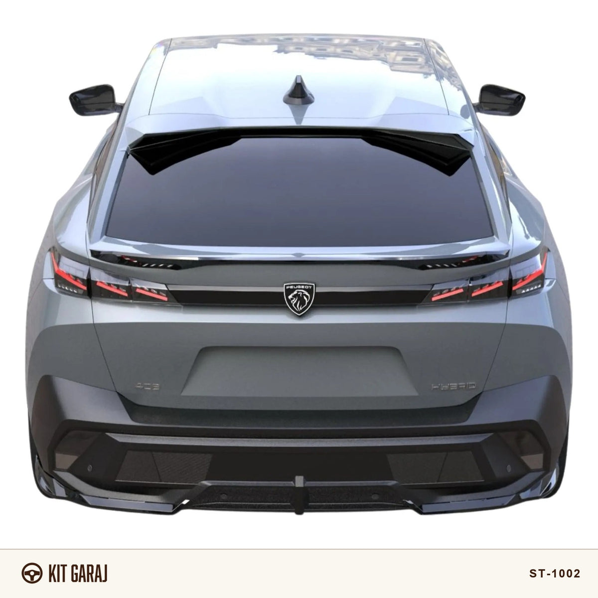 Peugeot 408 Parlak Siyah Spoiler (Plastik) Boyalı