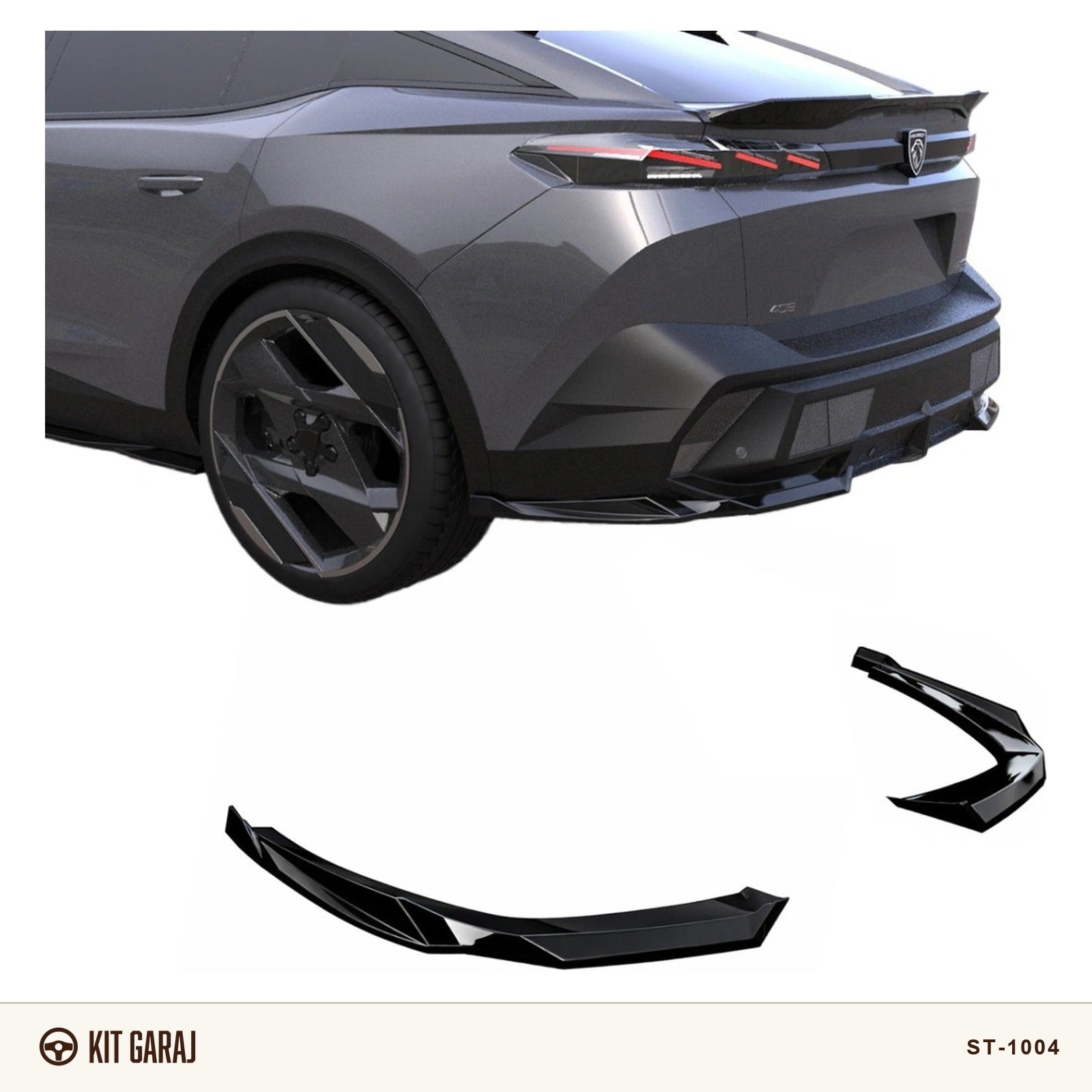 Peugeot 408 Parlak Siyah Flap (Plastik) Boyalı