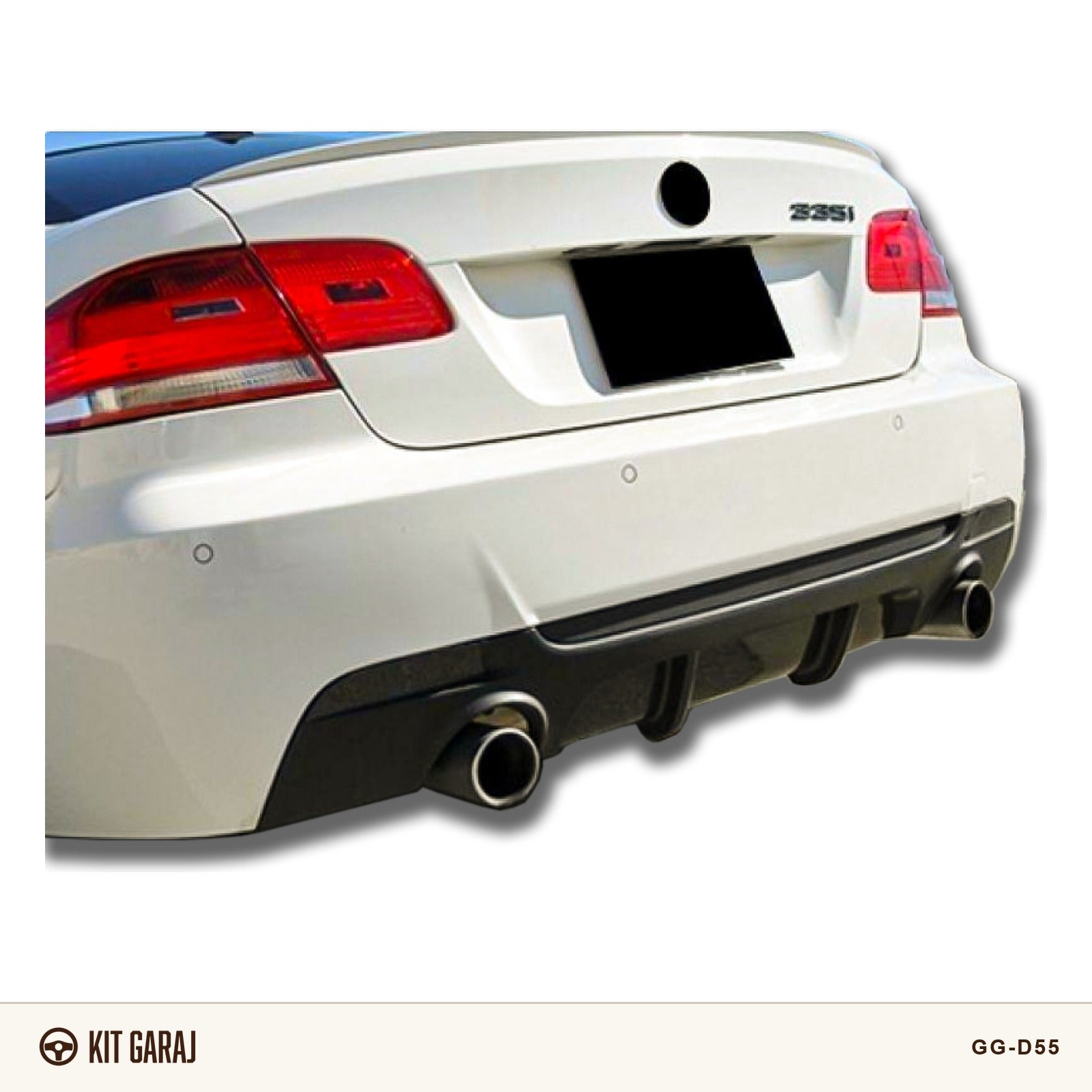 BMW E90 2007-2012 E92 Piano Black Difüzör (Plastik) Boyalı