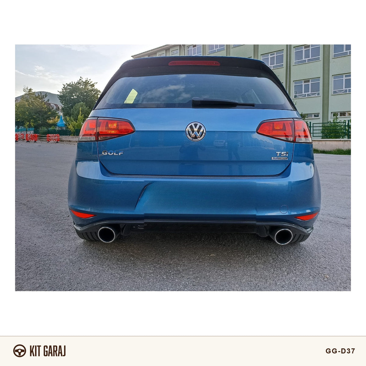 Volkswagen Golf GTI Piano Black Difüzör (Plastik) Boyalı