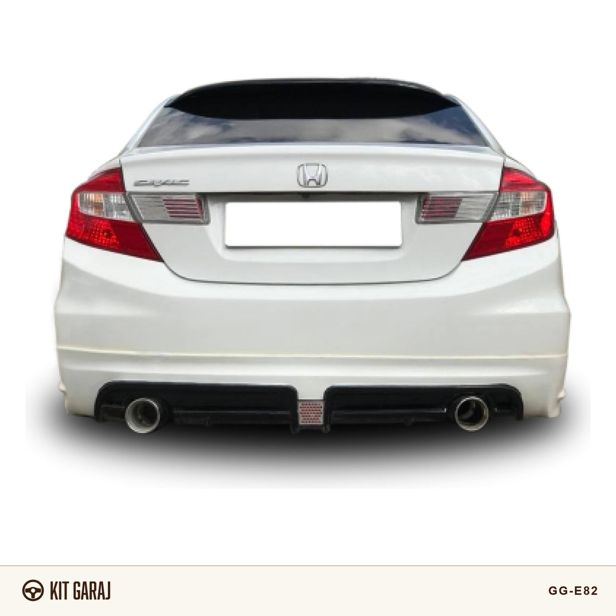 Honda Civic Fb7 Mugen RR Difüzör (Plastik) Boyasız