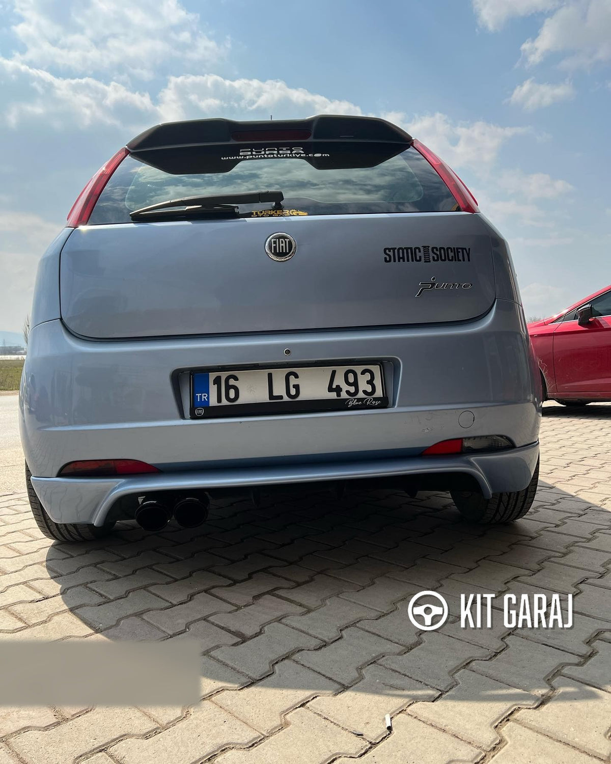 Fiat Punto Grande Rieger Arka Ek Difüzör Siyah Plastik 2005-2009 Arka-Difüzör-Body Kit-ek-karlık