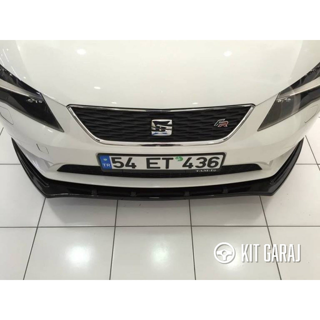 Seat Leon 2012 Mk3 FR Parlak Siyah Ön Lip (Plastik) Boyalı
