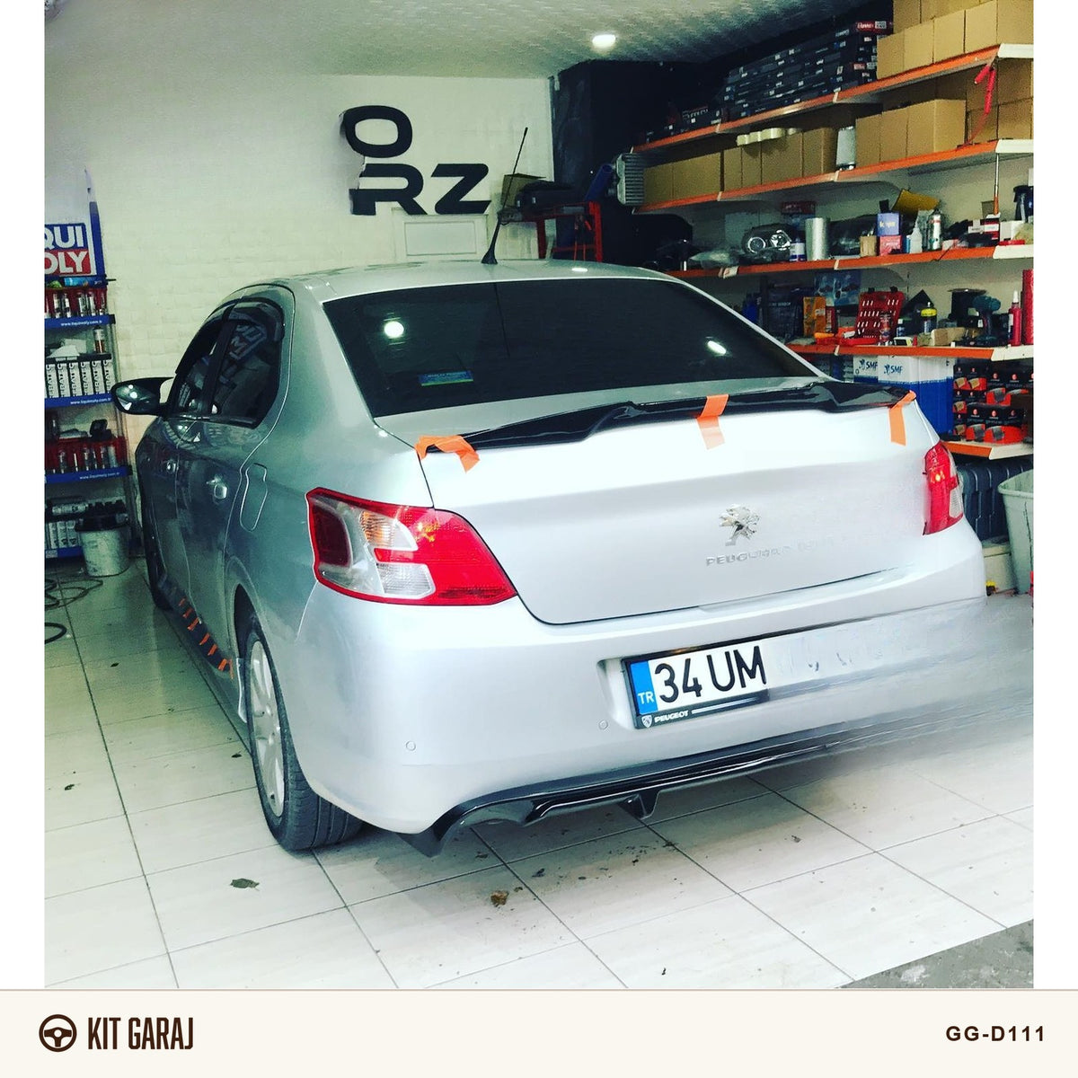 Peugeot 301 Difüzör Tampon Eki 2012-2023 arası UyumluParlak Siyah