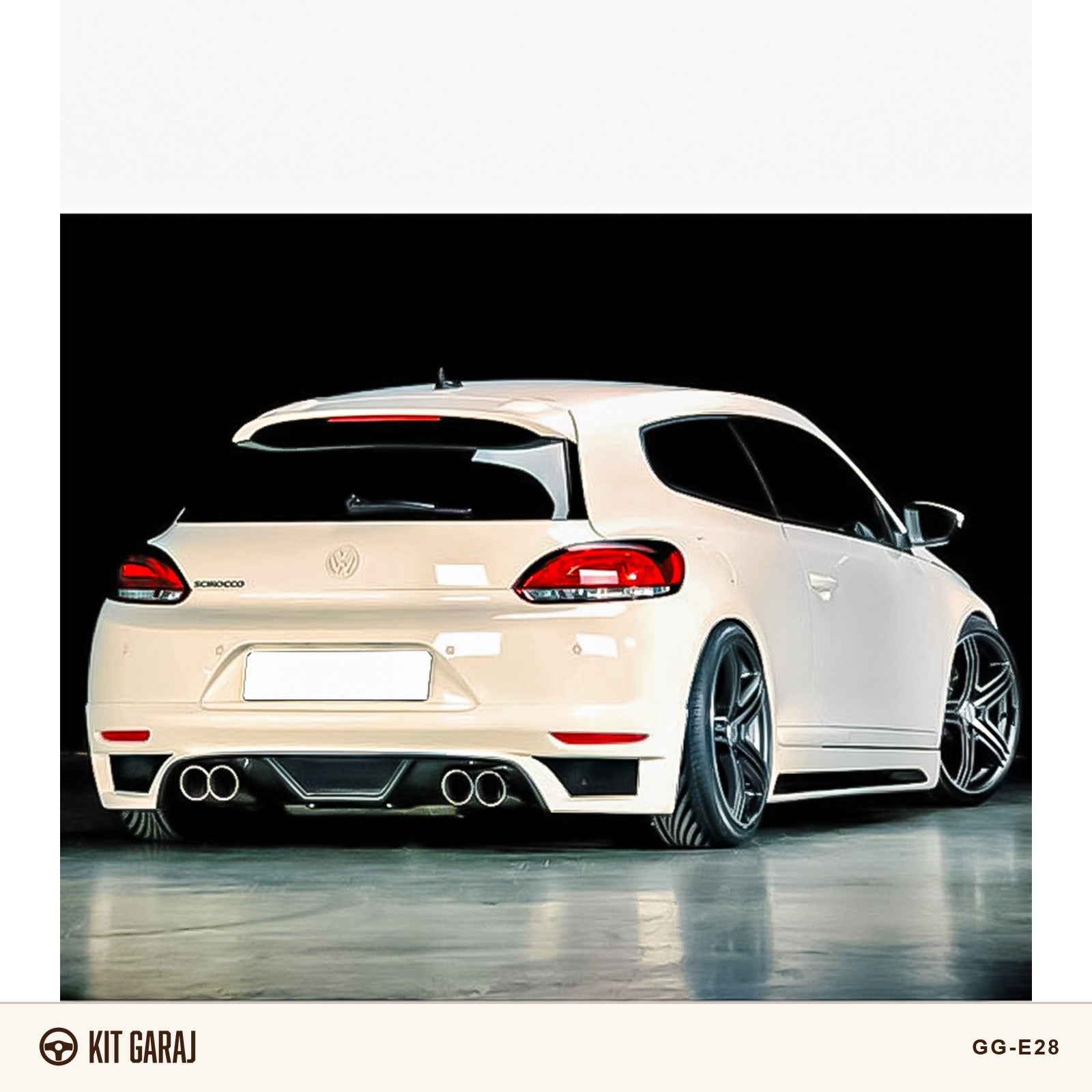 Volkswagen Scirocco Makyajsız Rieger Arka Ek (Plastik) Boyasız
