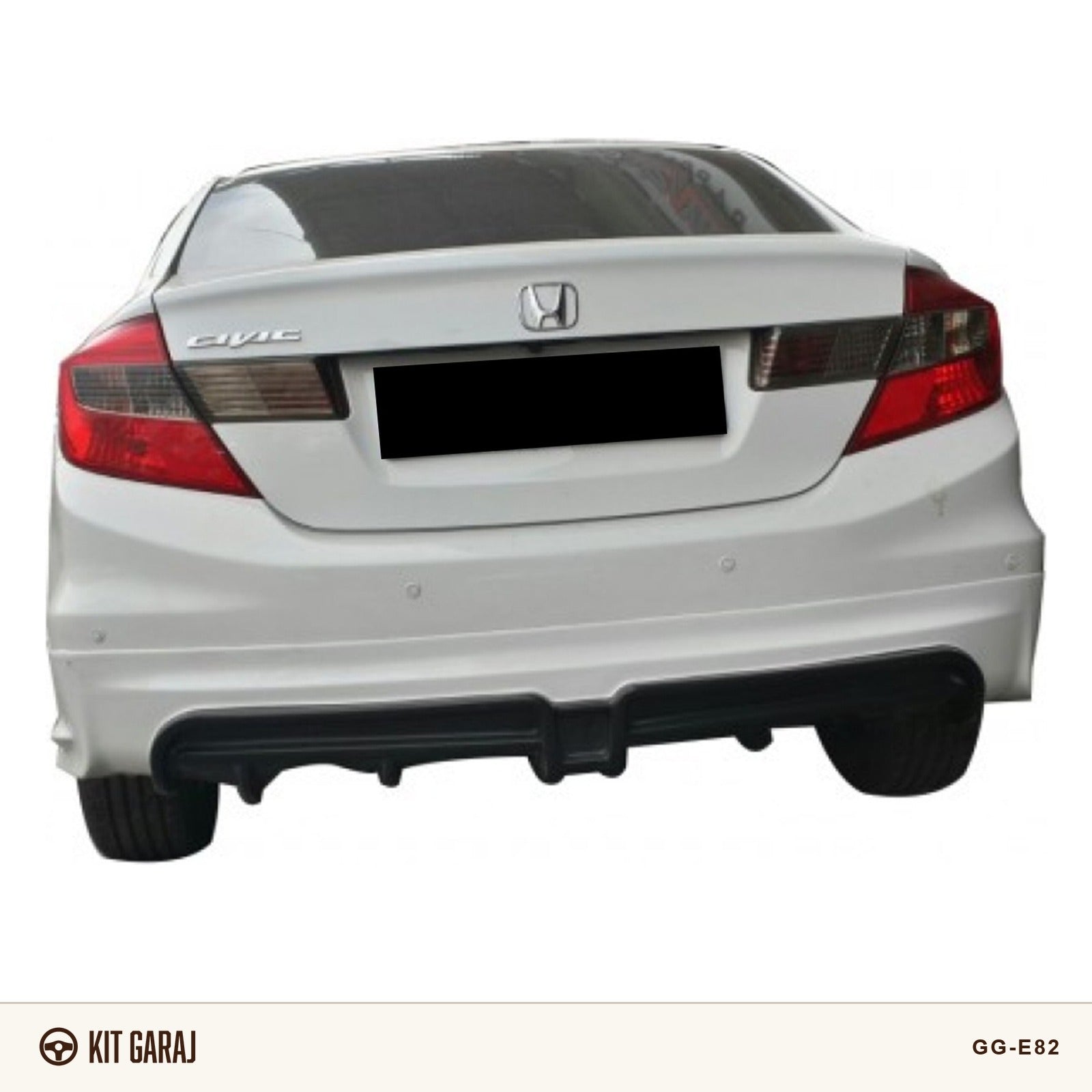 Honda Civic Fb7 Mugen RR Difüzör (Plastik) Boyasız