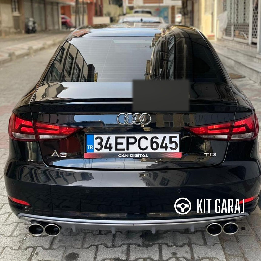 Audi A3 S3 2013-2016 Sedan Difüzör Plastik Uyumlu