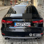Audi A3 S3 2013-2016 Sedan Difüzör Plastik Uyumlu