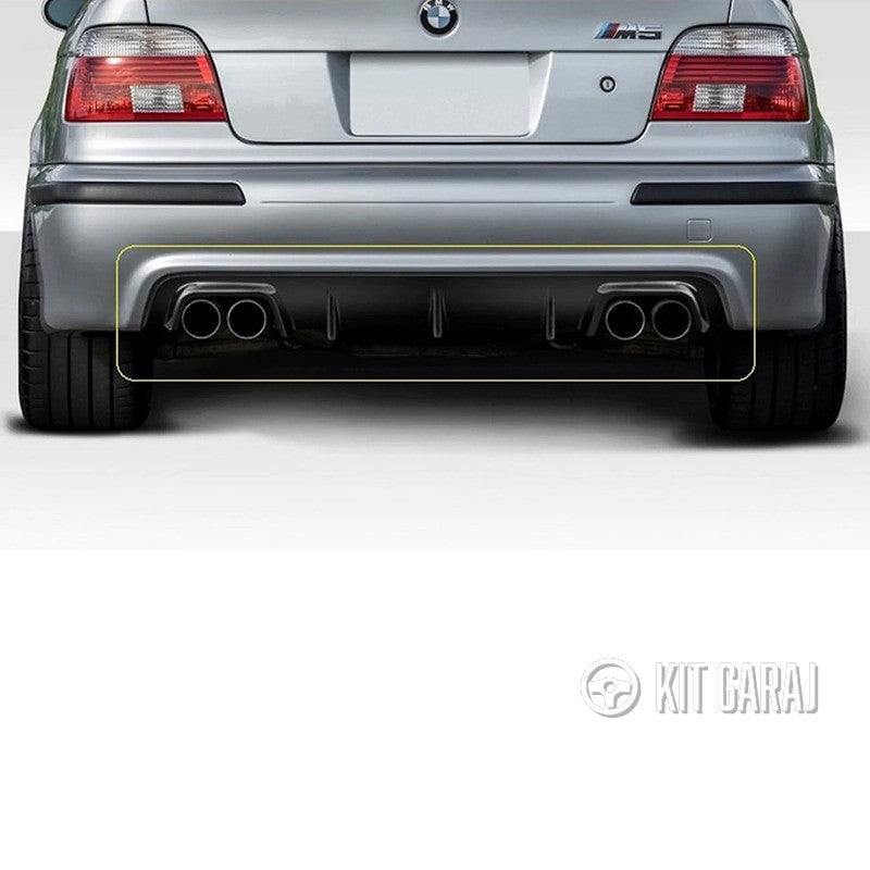 BMW 5.seri E39 1998-2004 Plastik Boyasız M5 Çift Çıkış Difüzör