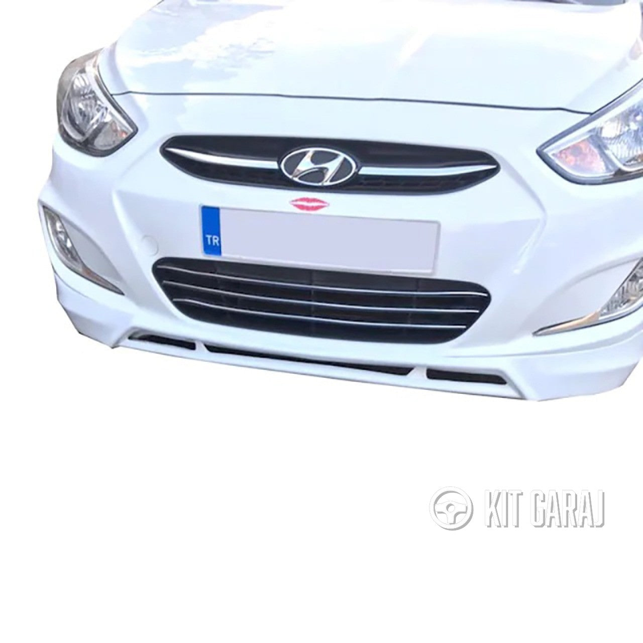 Hyundai Accent Blue 2011-2018 Uyumlu Boyasız Plastik Ön Tampon Eki