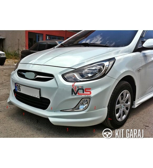 Hyundai Accent Blue 2011-2019 Uyumlu Ön Ek Plastik Koruyucu Dayanıklı & Koruyucu Boyasız