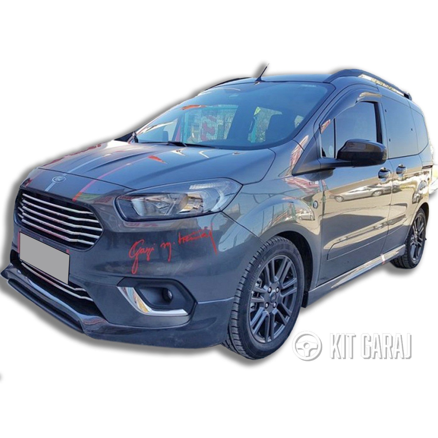 Ford Tourneo Courier 2018-2023 Makyajlı Kasa Uyumlu Boyasız Plastik Servis Model Ön Ek