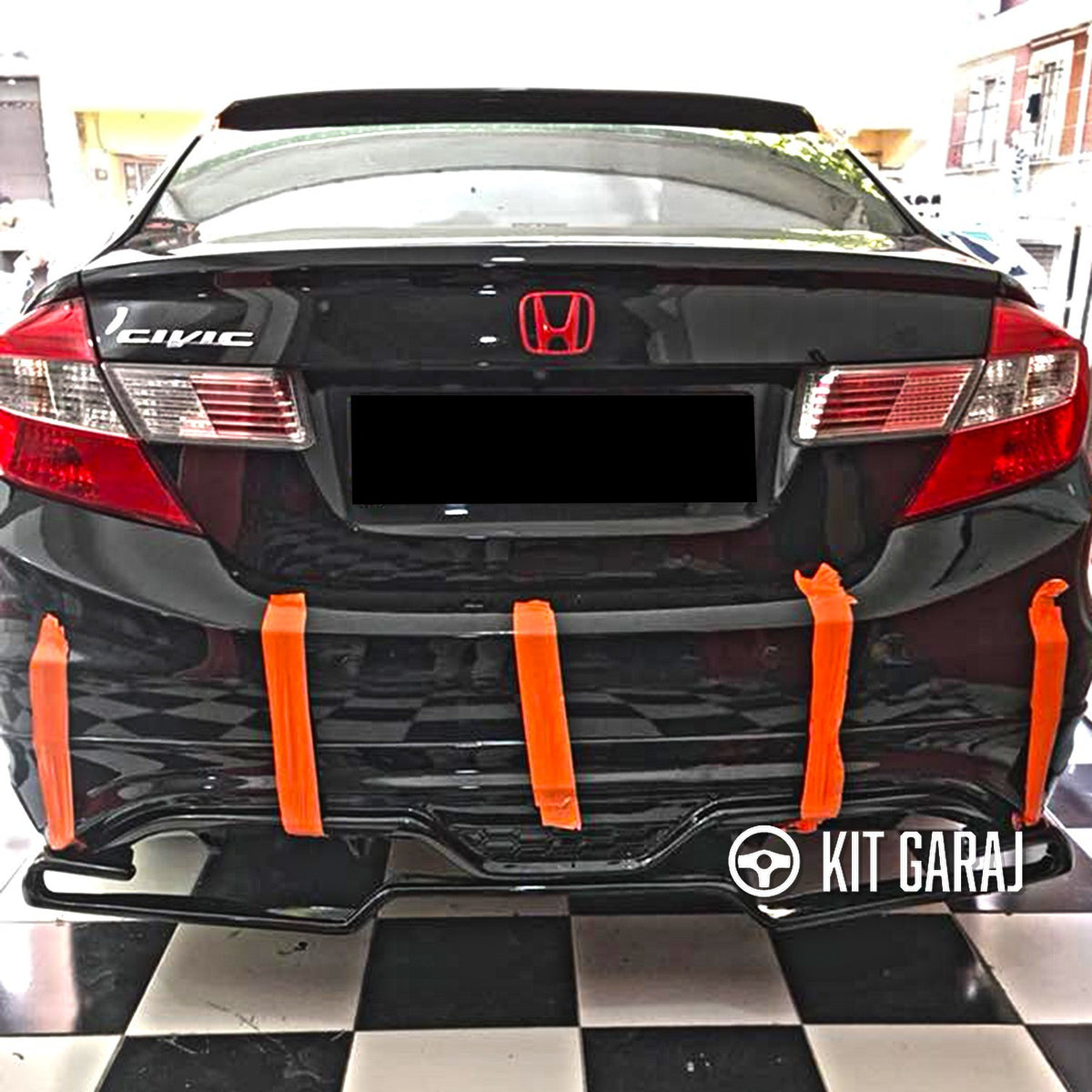 Honda Civic Uyumlu Vtec2 Fb7 Fd6 Voltex Difüzör Parlak Siyah Difüzör Plastik